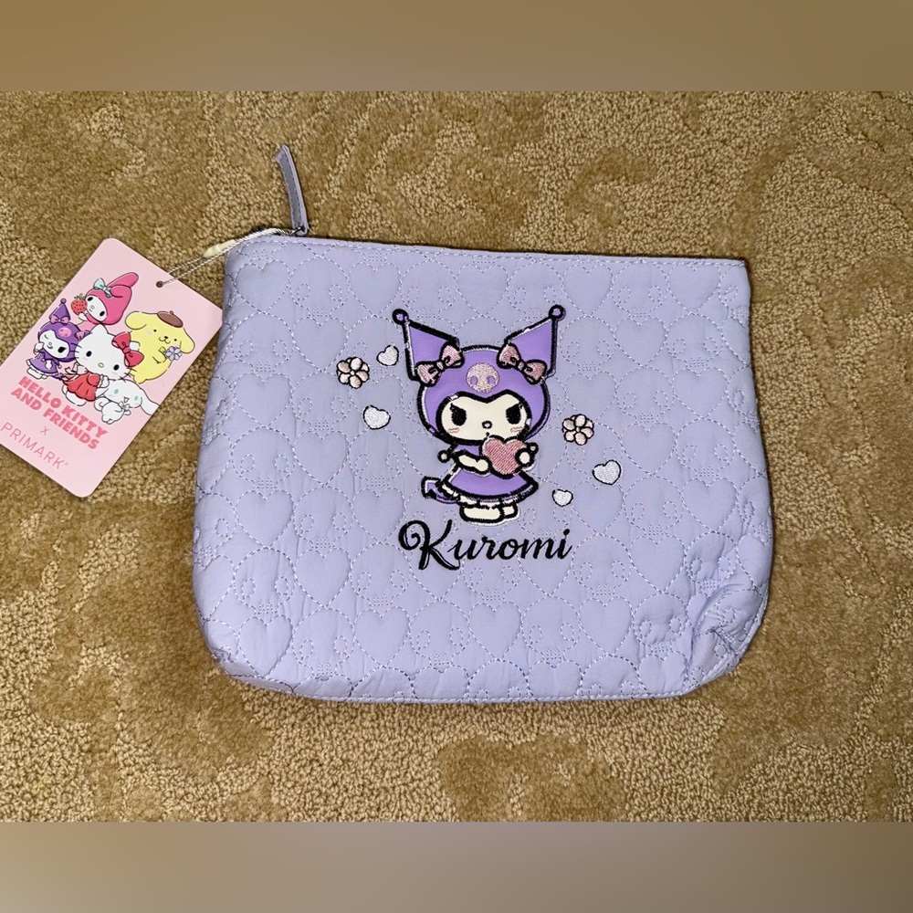 NWT Hello Kitty & Friends X Primark  Lavender Quilted Makeup Cosmetic Bag